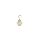 Charms doré trèfle quartz citron 10 mm