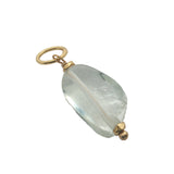 Charms doré quartz citron lisse