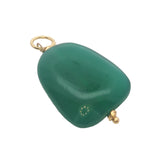 Charms doré onyx verte et petites perles dorées