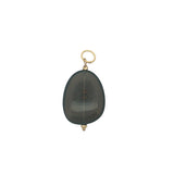 Charms doré quartz fumé et petites perles dorées