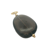 Charms doré quartz fumé et petites perles dorées