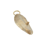 Charms doré quartz citron et petites perles dorées