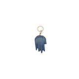 Charms doré main de Fatma taillée dans du lapis lazuli S
