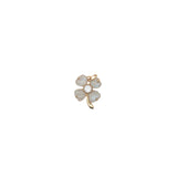 Charms doré trèfle 4 feuilles pierre de lune et zircon