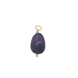 Charms doré améthyste et petites perles dorées