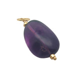 Charms doré améthyste et petites perles dorées