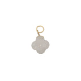 Charms doré trèfle quartz rose 12 mm