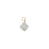 Charms doré trèfle pierre de lune 12 mm