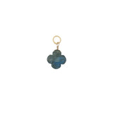 Charms doré trèfle labradorite 12 mm