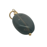 Charms doré quartz fumé et petites perles dorées