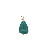Charms doré onyx verte et petites perles dorées