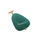 Charms doré onyx verte et petites perles dorées