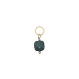 Charms doré onyx noire taillée en carré