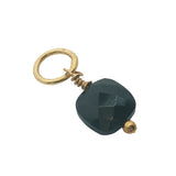 Charms doré onyx noire taillée en carré