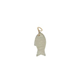 Charms doré poisson taillé dans de la prehnite