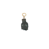Charms doré Figa taillé dans du quartz fumé