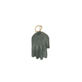 Charms doré main de Fatma taillée dans de la labradorite
