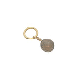 Charms doré quartz fumé en goutte