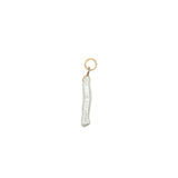 Charms doré bâton de nacre blanche