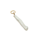 Charms doré bâton de nacre blanche