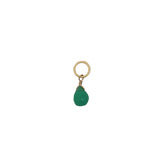 Charms doré onyx verte en goutte
