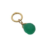 Charms doré onyx verte en goutte