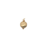 Charms boule dorée frottée avec couronnes dorées