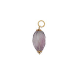 Charms doré améthyste et couronnes dorées