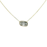 Organic Diamond Slice Choker Necklace