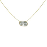 Organic Diamond Slice Choker Necklace