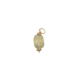 Charms doré quartz citron avec couronnes dorées