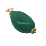 Charms doré onyx verte et couronnes dorées