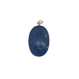 Charms doré lapis lazulis ovale avec fil doré