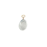 Charms doré coquillage taillé dans du cristal avec fil doré