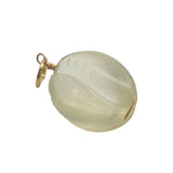 Charms doré coquillage taillé dans quartz citron
