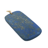 Charms doré plaque rectangulaire en lapis lazulis