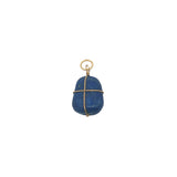 Charms doré lapis lazulis entourée d'un fil doré