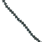Collier doré perles noires avec noeuds noirs et dorés 64 cm