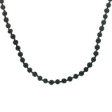 Collier doré perles en bois marron foncé 94 cm