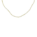 Collier doré perles Miyuki jaunes 42 cm