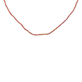 Collier doré avec perles Miyuki oranges 42 cm