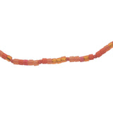 Collier doré avec perles Miyuki oranges 42 cm