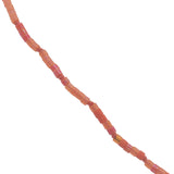 Collier doré avec perles Miyuki oranges 42 cm