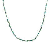 Collier doré mix de perles vertes et noeuds verts 75 cm