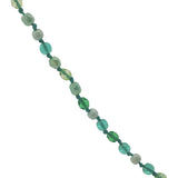Collier doré mix de perles vertes et noeuds verts 75 cm