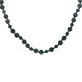 Collier doré perles marbrées bleu marine 64 cm