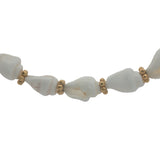 Collier doré coquillages et couronnes dorées 75 cm