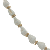 Collier doré coquillages et couronnes dorées 75 cm
