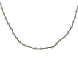 Collier doré perles blanches givrées et perles dorées 42 cm