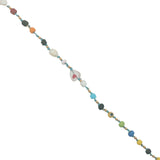 Collier doré perles multicolores, dorées et perles de culture 50 cm